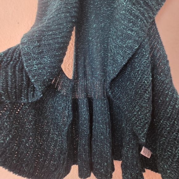 Ruby Rd. Deep Teal Knit Poncho - Picture 4 of 4